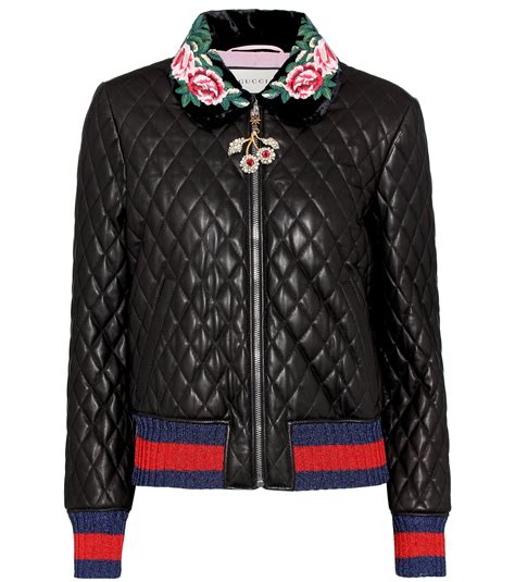 womens gucci striped jacket|Gucci leather jackets for women.